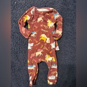 Rags peekabooty romper romper one piece baby bodysuit unicorn 3-6 months